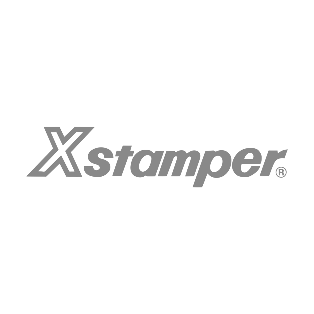 Official Xstamper logo, a renowned brand in pre-inked stamp and seal manufacturing