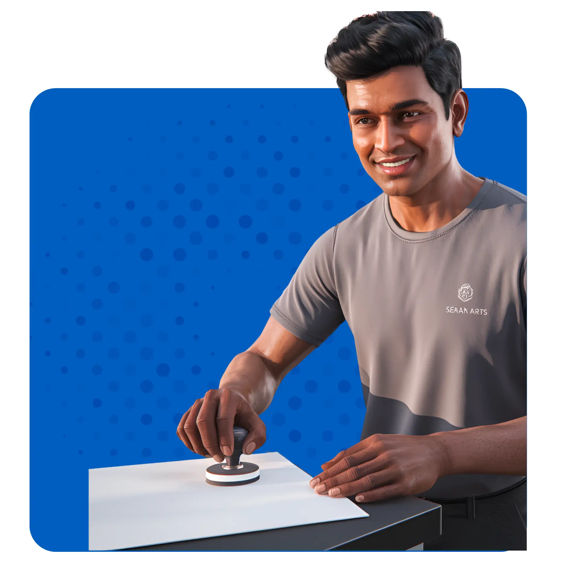 craftmanship senan arts the stamp expert best stamp maker in kerala