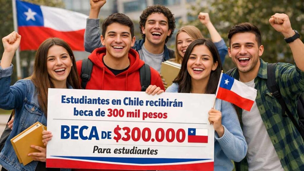 Estudiantes en Chile recibirán beca de 300 mil pesos: inscripción abierta y pago desde el 25 de abril