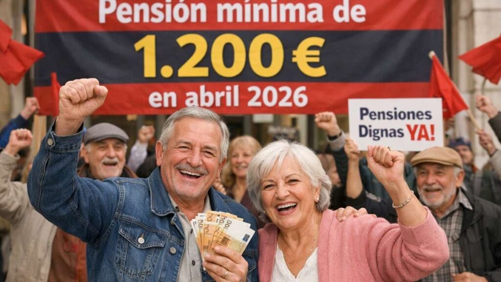 Pensión mínima de 1.200 € en abril 2026 — jubilados y viudas, requisitos y fechas de cobro